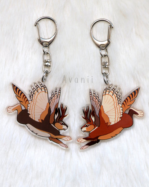 Wolpertinger -  Acrylic Charm - 2 inch double sided keychain