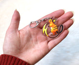 Pokemon: Raichu -  Acrylic Charm - 2 inch double sided keychain