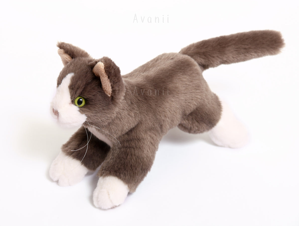 Realistic tuxedo cat store stuffed animal