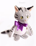Munchkin Cat Companion - handmade plush animal - minky miniature