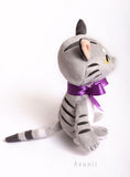 Munchkin Cat Companion - handmade plush animal - minky miniature