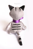 Munchkin Cat Companion - handmade plush animal - minky miniature