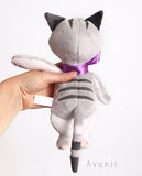 Munchkin Cat Companion - handmade plush animal - minky miniature