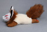 Pumpkin Spice - Masked Kitsune - handmade plush animal