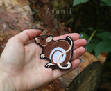 Brown Hooded Rat - Embroidered Iron-on Patch