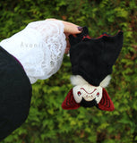 Black Vampire Bat - Handmade minky plush