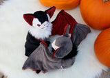 Black Vampire Bat - Handmade minky plush