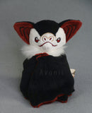 Black Vampire Bat - Handmade minky plush