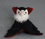 Black Vampire Bat - Handmade minky plush