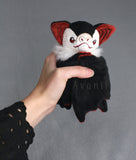 Black Vampire Bat - Handmade minky plush