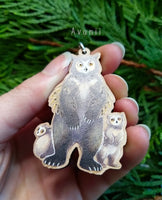 Owlbear Mother - Wooden Charm - 2 inch keychain