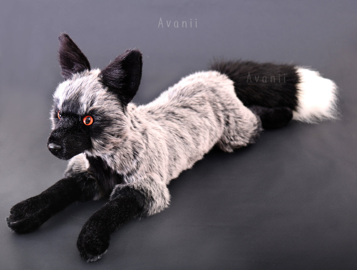 Silver fox stuffed shop animal