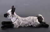 Large Silver Fox - Handmade plush animal - realistic faux fur