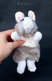 Lilac Dutch Rabbit / Bunny - small floppy - handmade plush animal