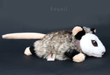 Opossum - small floppy - handmade plush animal