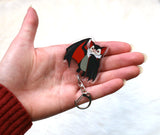 Vampire Bat -  Acrylic Charm - 2 inch double sided keychain