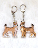 Royal Beasts: Lynx -  Acrylic Charm - 2 inch double sided keychain