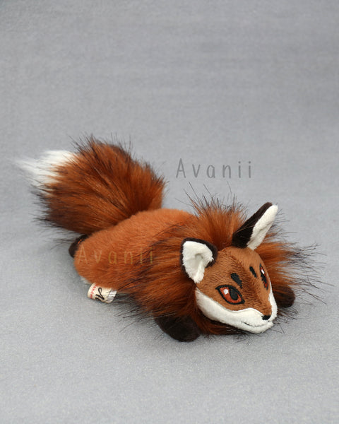Red Fox with Copper Eyes - handmade plush animal