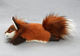 Red Fox with Copper Eyes - handmade plush animal