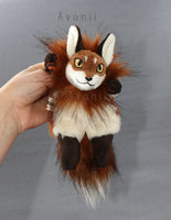 Red Fox with Golden Eyes - handmade plush animal