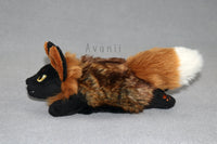Cross Fox with Ginger Tail - handmade plush animal