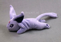 Espeon 2 - Lavender cat fox - Minky beanie plush