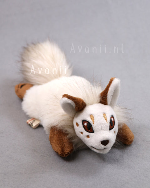 Freckled Cinnamon Fox - handmade plush animal