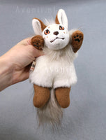 Freckled Cinnamon Fox - handmade plush animal