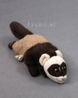 Classic Sable Ferret - small floppy - handmade plush animal