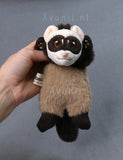 Classic Sable Ferret - small floppy - handmade plush animal