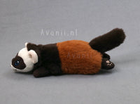 Ginger Sable Ferret - small floppy - handmade plush animal