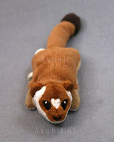 Long-Tailed Weasel 2 - small floppy - handmade plush animal