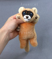 Siberian Weasel - small floppy - handmade plush animal