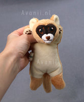 Japanese Weasel - small floppy - handmade plush animal