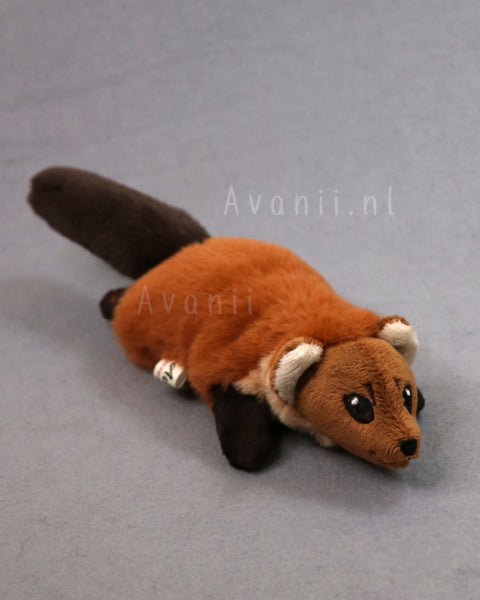 American Pine Marten - small floppy - handmade plush animal