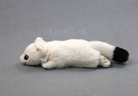 Ermine 2 - small floppy - handmade plush animal