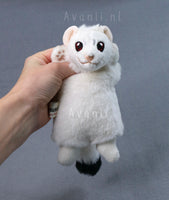 Ermine 2 - small floppy - handmade plush animal