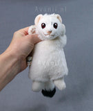 Ermine 2 - small floppy - handmade plush animal