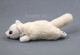 Albino Ferret 3 - small floppy - handmade plush animal