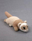 Pastel Sable Ferret - small floppy - handmade plush animal