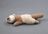 Pastel Sable Ferret - small floppy - handmade plush animal