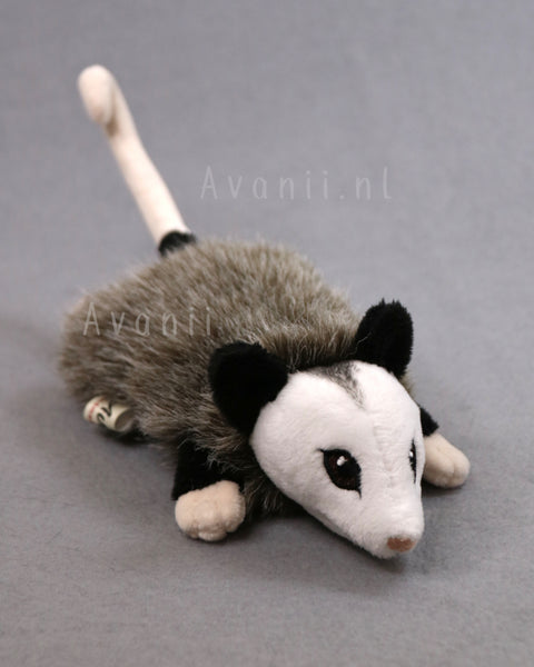 Andesite Opossum - small floppy - handmade plush animal