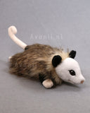 Rhyolite Opossum - small floppy - handmade plush animal