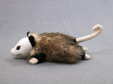 Rhyolite Opossum - small floppy - handmade plush animal