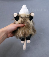 Rhyolite Opossum - small floppy - handmade plush animal