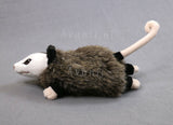 Gabbro Opossum - small floppy - handmade plush animal