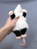 Alabaster Opossum - small floppy - handmade plush animal