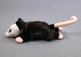 Obsidian Opossum - small floppy - handmade plush animal