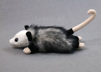 Diorite Opossum - small floppy - handmade plush animal