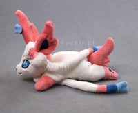 Sylveon - Fairy cat fox - Minky beanie plush